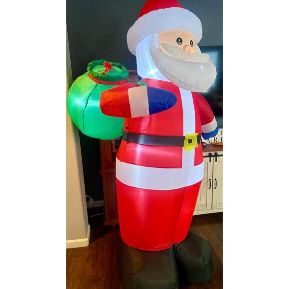 🆕8FT Christmas Inflatables Santa with Gift Bag Built-in LED Outdoor Decoration - Picture 3 of 11
